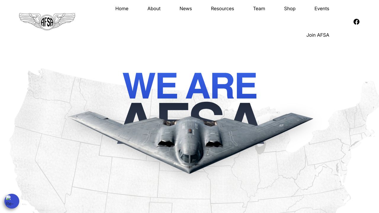 Live homepage screenshot of AFSA Chapter 881
